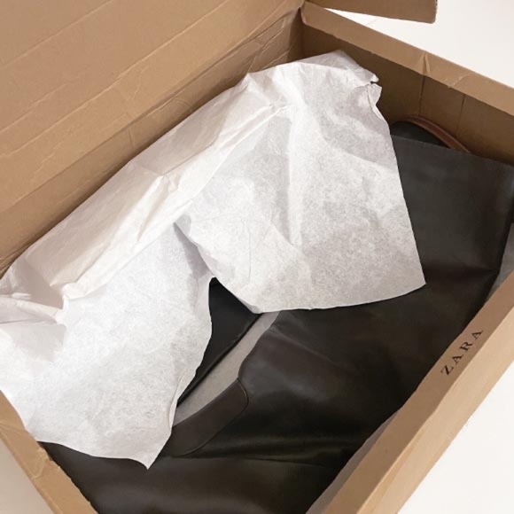 NWT ZARA LEATHER TALL HEELED BOOTS 6.5 - Picture 10 of 10